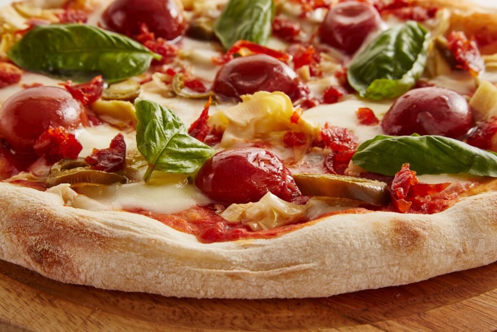 Homemade Salami, Olive and Artichoke Pizza petrovhey pizza 3000273