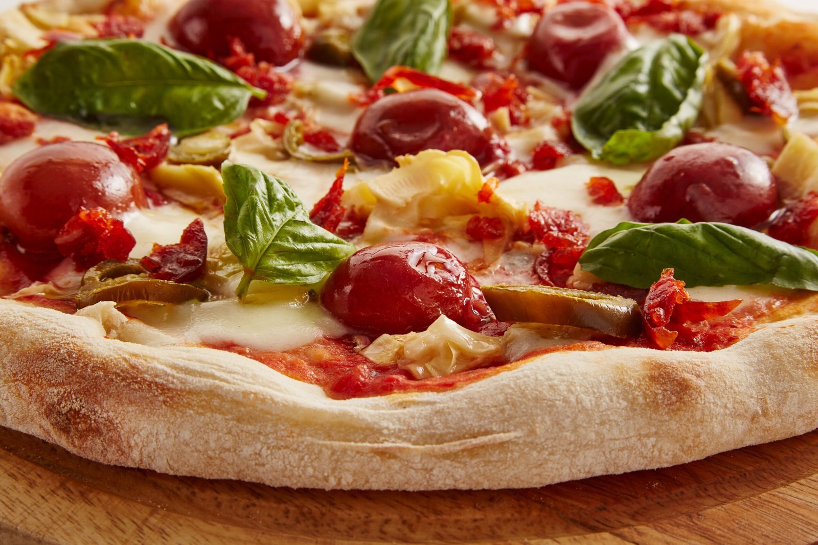Homemade Salami, Olive and Artichoke Pizza petrovhey pizza 3000273