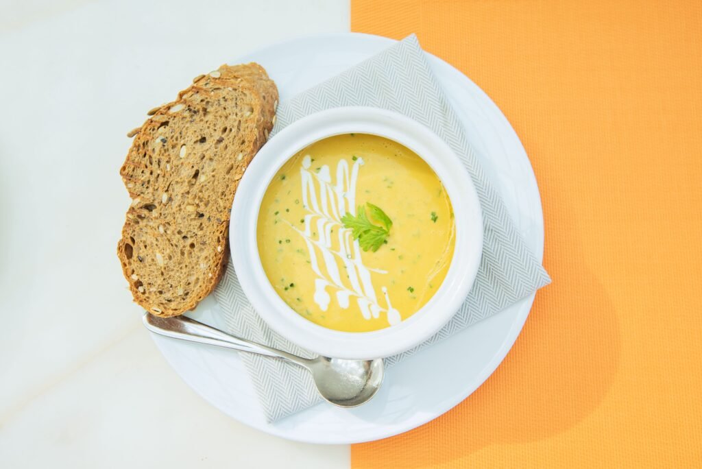 Creamy Golden Vegetable Breakfast Soup pexels jdgromov 4663230